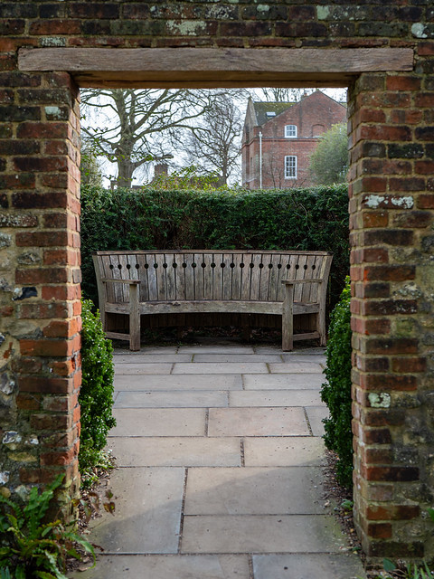 walled bench