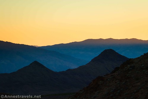 Sunset from Hole in the Rock Spring, Death Valley National Park, California