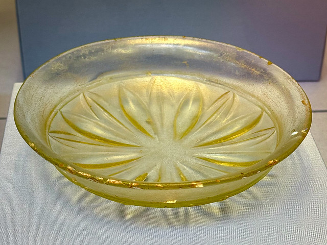 Greek glass dish in Achaemenid Persian style