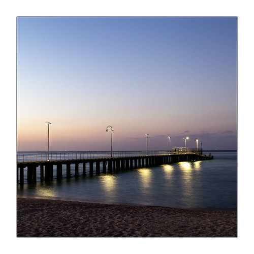 Pier 9784 by longreach, Dromana Pier - Victoria.dromana sunset water sea sky australia