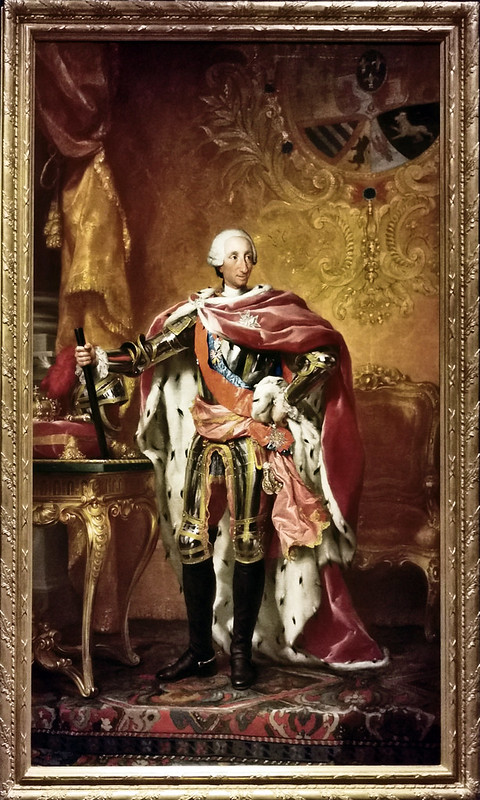 pintura retrato de Carlos III rey de España y de las Indias 1765 de Antonio Rafael Mengs Museo Galería de las Colecciones Reales Patrimonio Nacional Madrid