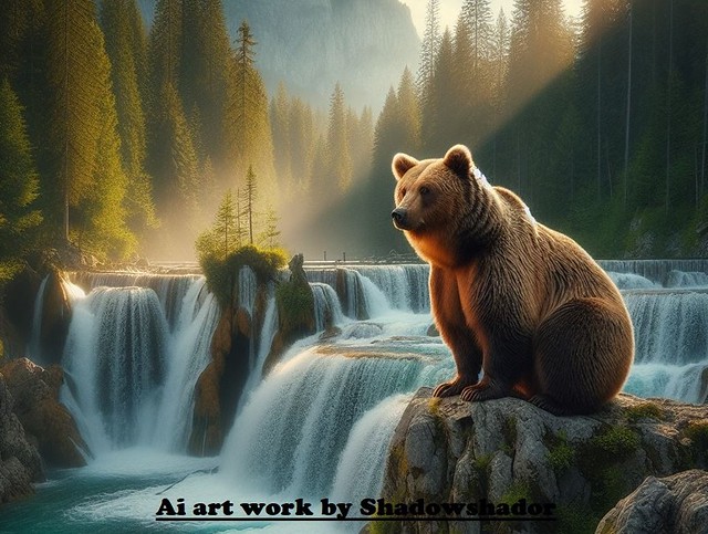 Eurasian brown bear (Ursus arctos arctos) Ai art