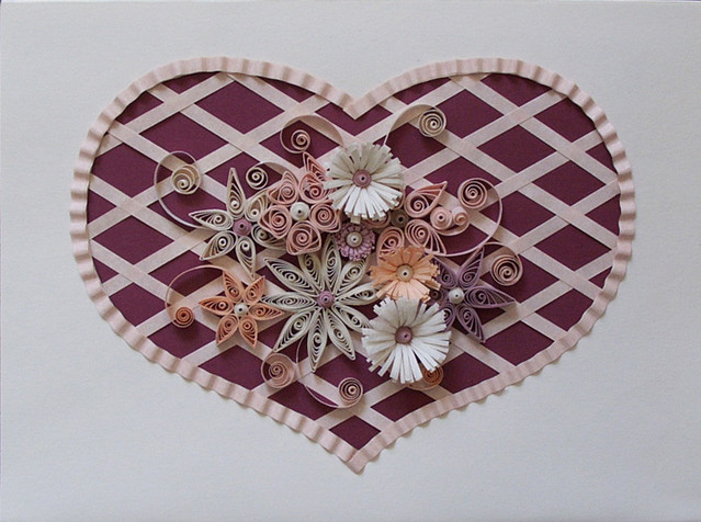 Quilled Woven Heart Valentine Card