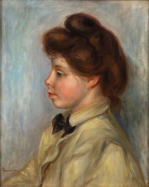 Pierre-Auguste Renoir - Young Woman with Black Cravat [c.1897-98]