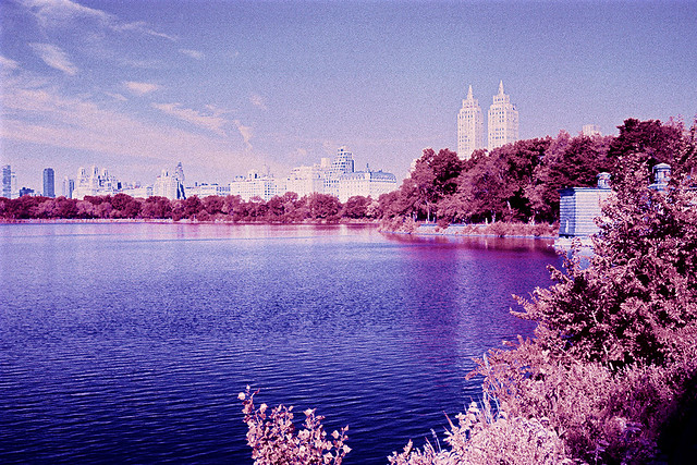 Central Park Reservoir in Infrared (Color)