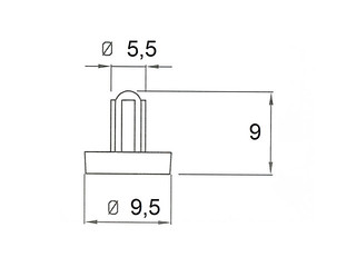 Piedino gommino griglia piano cottura Aequator Smeg P0019