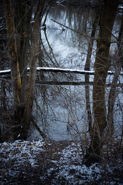 Snow-Dusted River