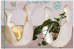 Hug plant and candle at SL Home and Decor Weekend Sale