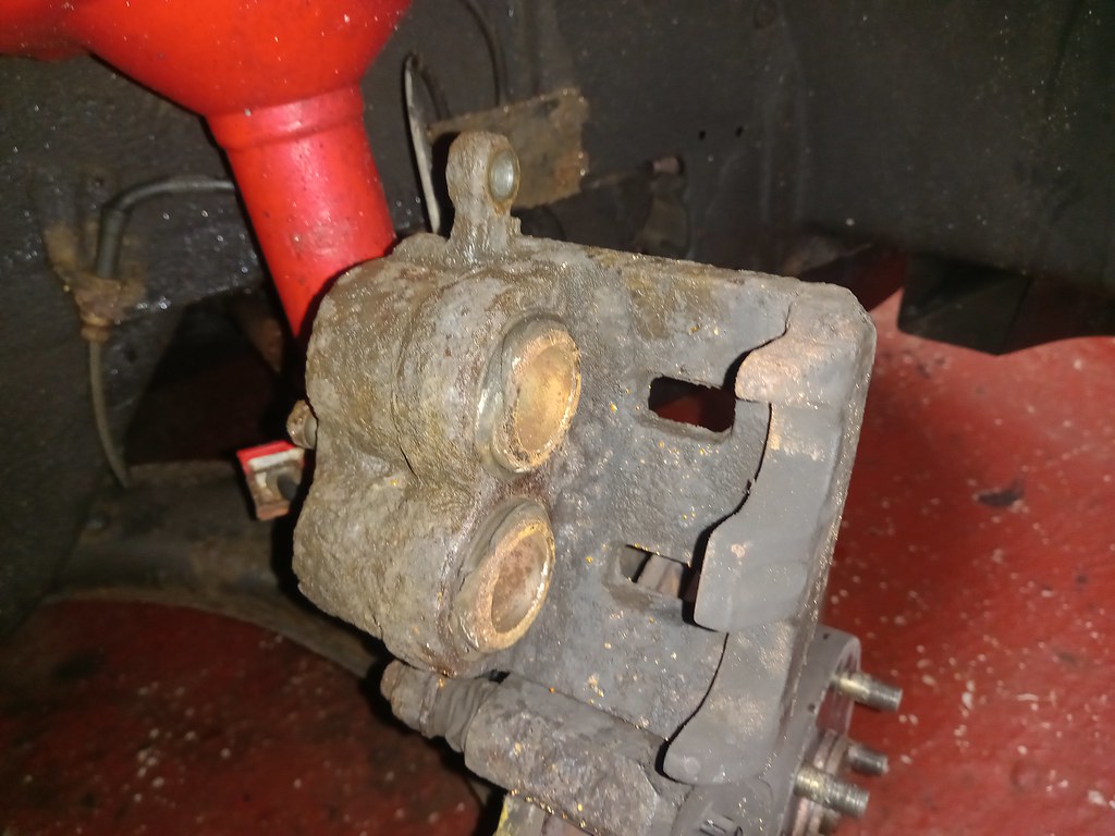 Siezed front brake caliper