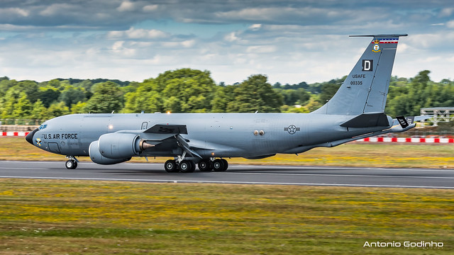 U. S. Air Force 100th Air Refueling Wing's 351st Air Refuelling Squadron KC-135R Stratotanker @ RIAT 2022.