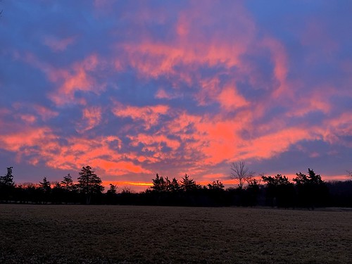 sun sunrise pink purple blue clouds field trees whitehouse station nj readington