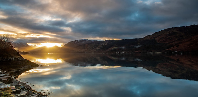 Sunrise reflection @ Loch Duich, Scotland.