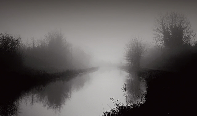 Misty Still Canal Morning.