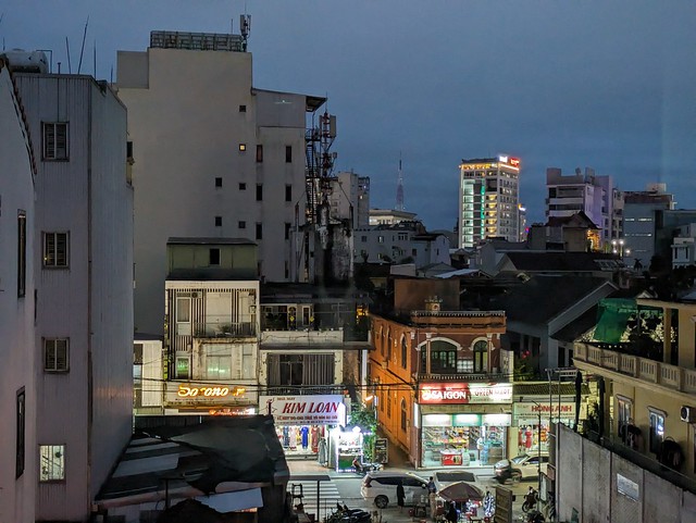 View from our Hotel - Evening Walk - Hue, Vietnam