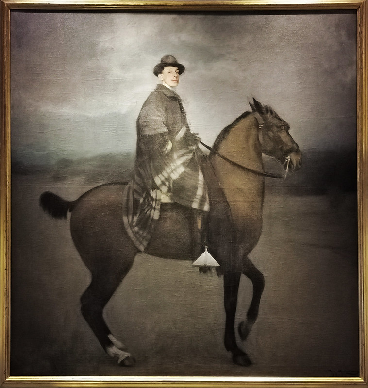 pintura retrato ecuestre del rey Alfonso XIII a caballo 1905 de Ramón Casas y Carbó Museo Galería de las Colecciones Reales Patrimonio Nacional Madrid