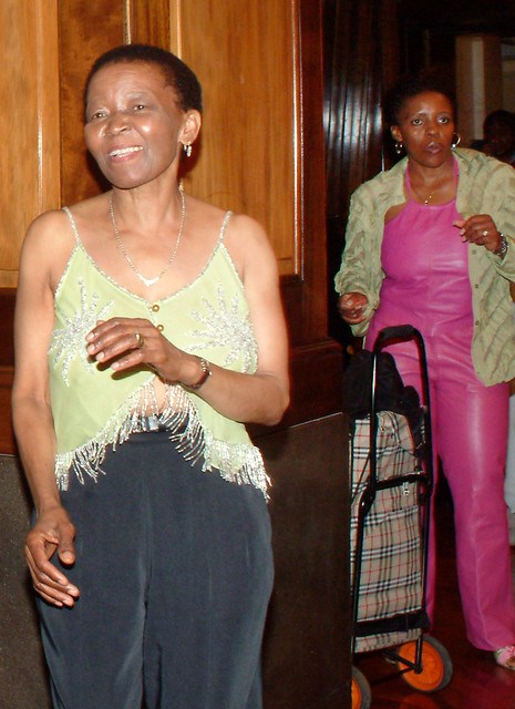 DSCF9521y Brenda Fassie RIP Memorial Commemoration at the South African High Commission UK London. With SA Kansani in Pink Leather Outfit and Burberry Shopping Trolley