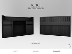 B - KIKI - Reception Desk - Black