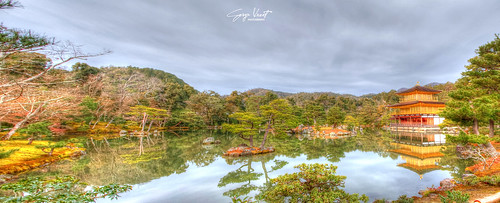 Kinkaku-ju (Golden Pavilion Lake in Kyoto)