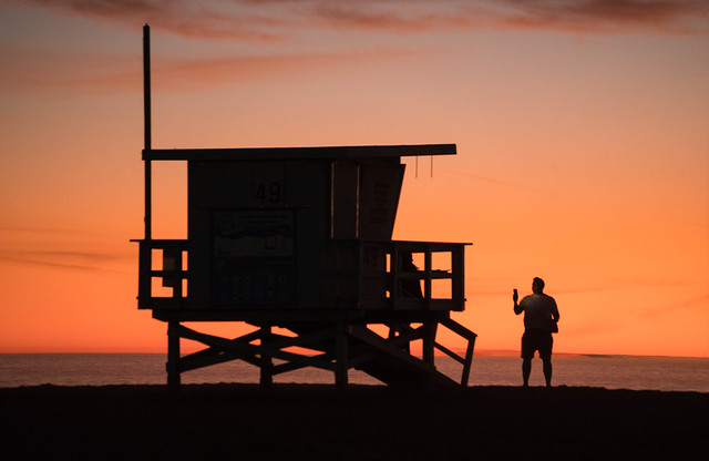 Lifeguard Stand at Dockweiler Beach - Los Angeles, CA