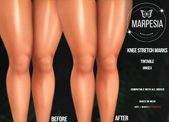 MARPESIA Knee Stretch Marks V2 [TINTABLE - BOM] [UNISEX]