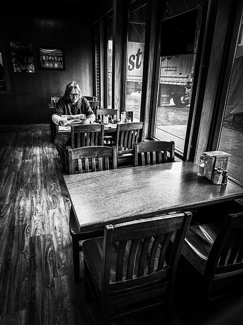 Frank Gallagher Takes a Coffee Break. Chatham, ON.