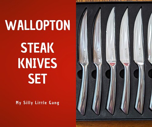 WALLOPTON Steak Knives Set Review #MySillyLittleGang