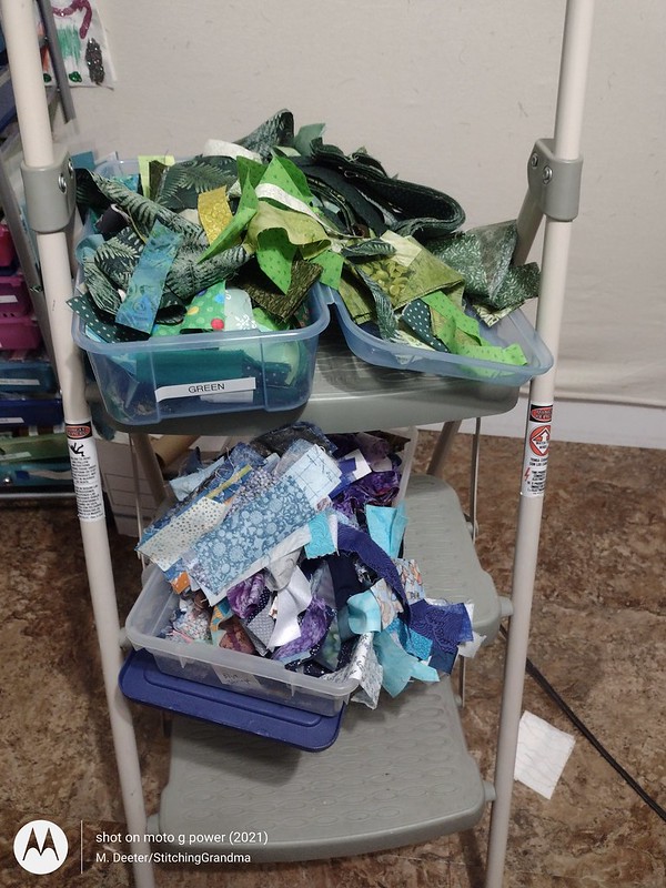 Green and Blue shoe boxes