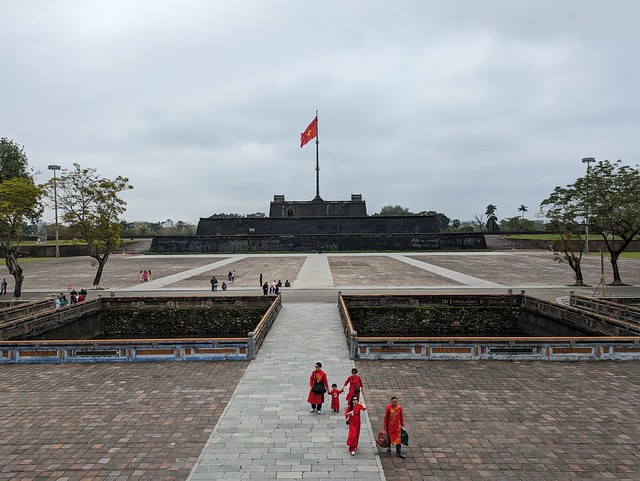 View from Meridian Gate to the Flag Tower - Hue Imperial City (The Citadel) - Hue, Vietnam