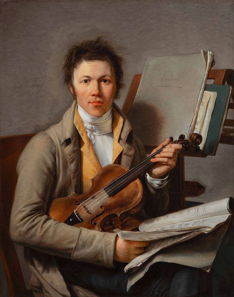 Jacques Antoine Marie Lemoine (attr. to) (1751-1824) - Portrait of a violinist, possibly Jacques Pierre J. Rode (c.1805)