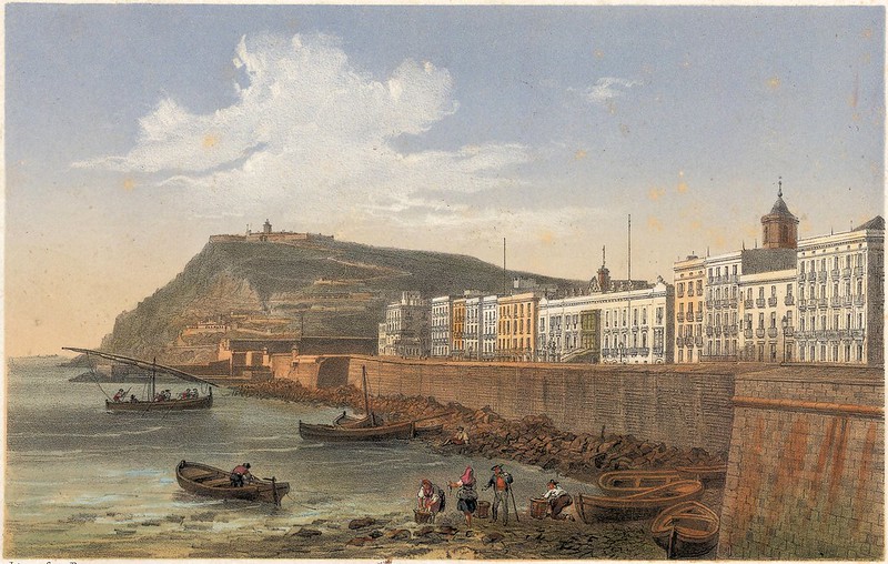 Deroy & Becquet (19th Century) - Barcelona; muralla del mar