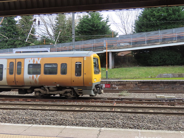 West Midlands Railway Class 323 departing Longbridge Station