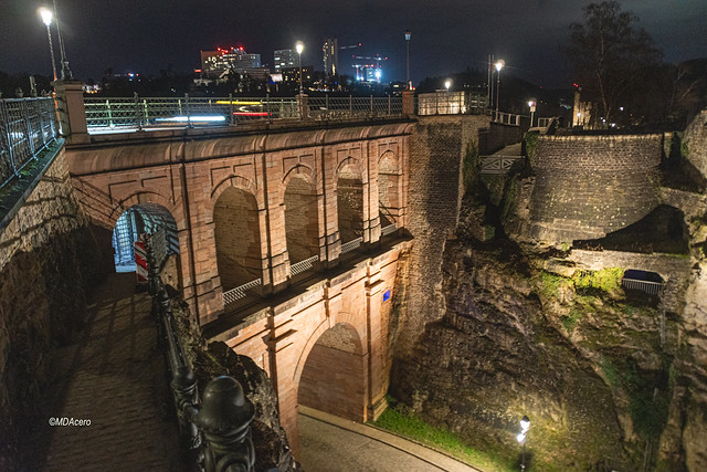 Vistas de las murallas de Luxemburgo ciudad