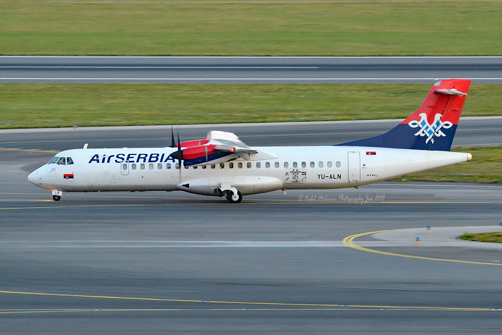 Air Serbia YU-ALN ATR 72-202 cn/180 wfu & std at BEG 9 May 2022 Partially Scrapped @ LOWW / VIE 20-06-2018