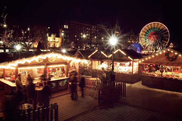 German Market in Edinburgh at Christmas