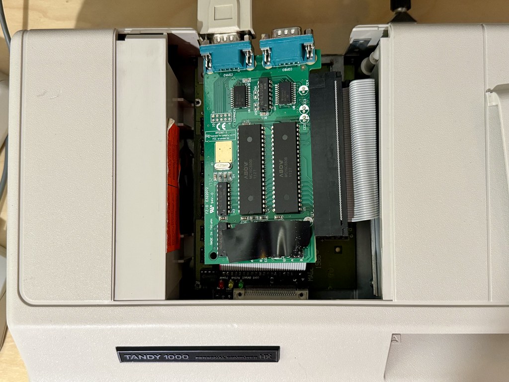 Dual-serial card in Tandy 1000HX