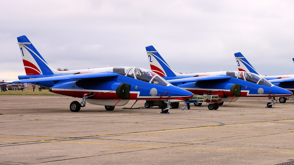 French Air Force Formation Team French Patrouille de France Dassault-Breguet Dornier Alpha Jets