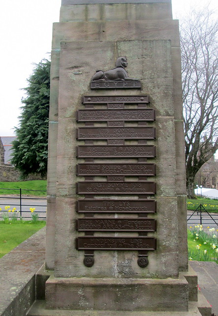 6th Battalion Gordon Highlanders Memorial, Keith Battle Honours 1916-1918