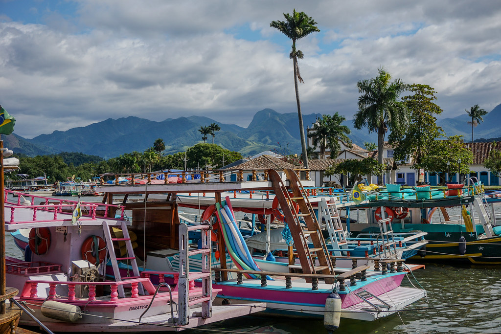 Colorful boats of Paraty