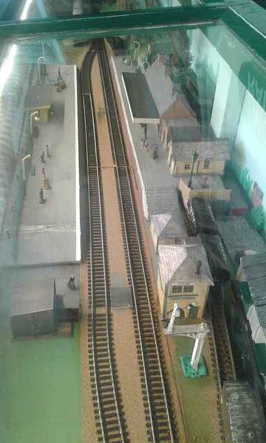 Shillingstone Station Museum - model of station, top is south towards Blandford.