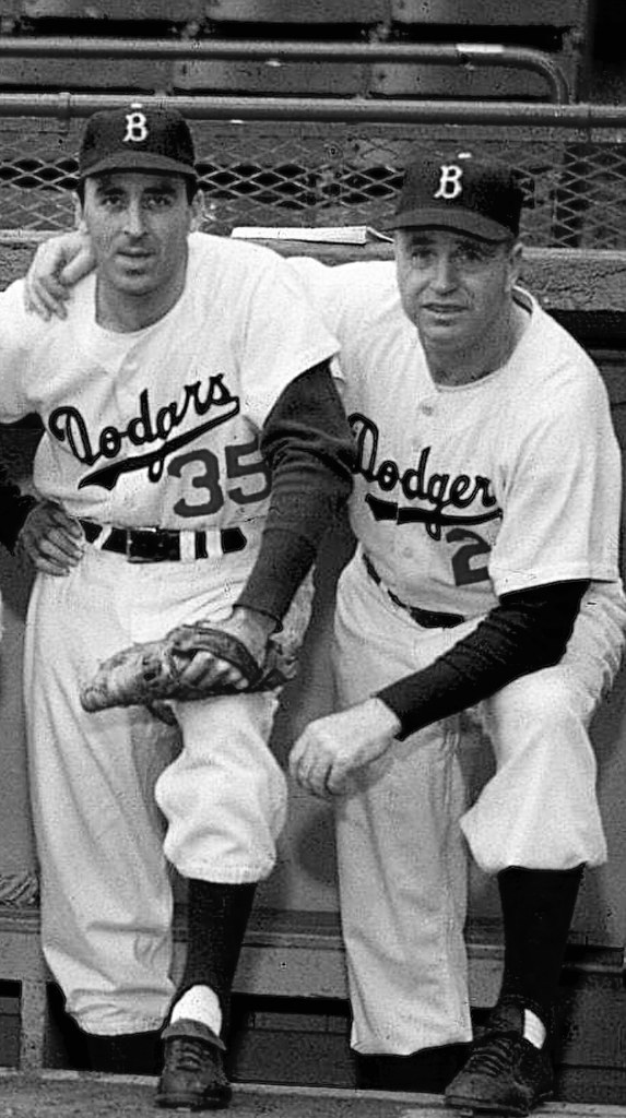 1956 Brooklyn Dodgers Sal Maglie & Walter Alston