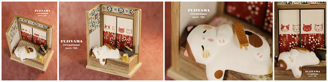 handmade Lucky Cat 幸運な猫 decor,DIY dollhouse,Japanese style dollhouse,handmade lucky cat, DIY miniature,handmade home decor, handmade art dolls, gift and home decor ideas.