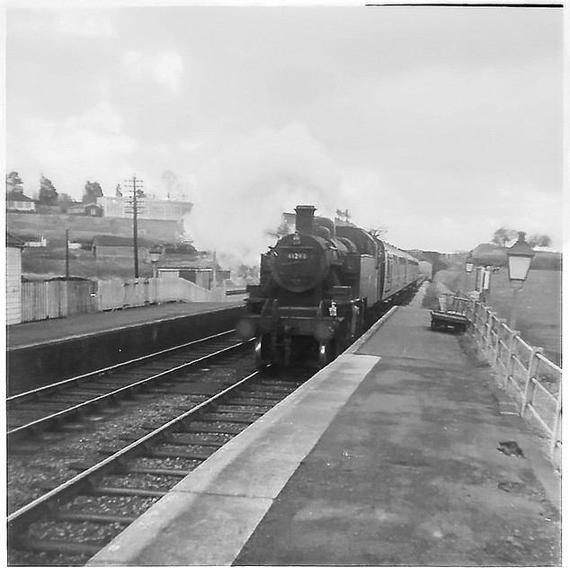 BR loco 41290 @ Cole railway station, Sth. Somerset - Beeching axed station/line in 1966