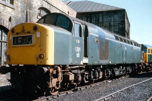 BR EE Class 40 381 (40181) at Gateshead shed.