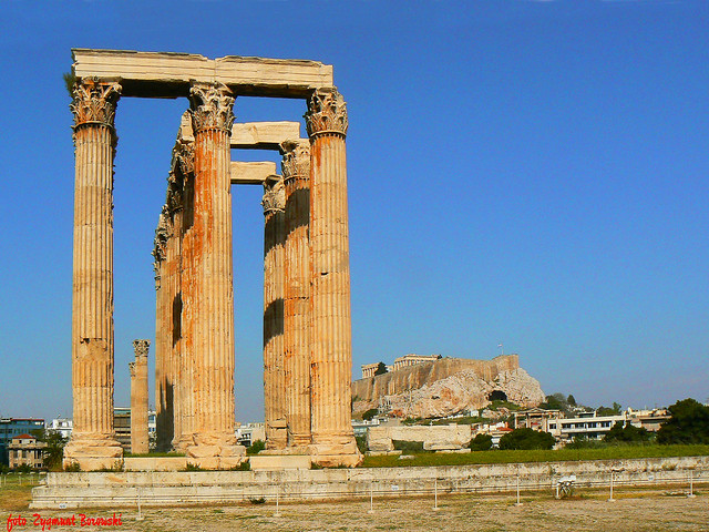 Athens - columns of Temple  Olympian Zeus