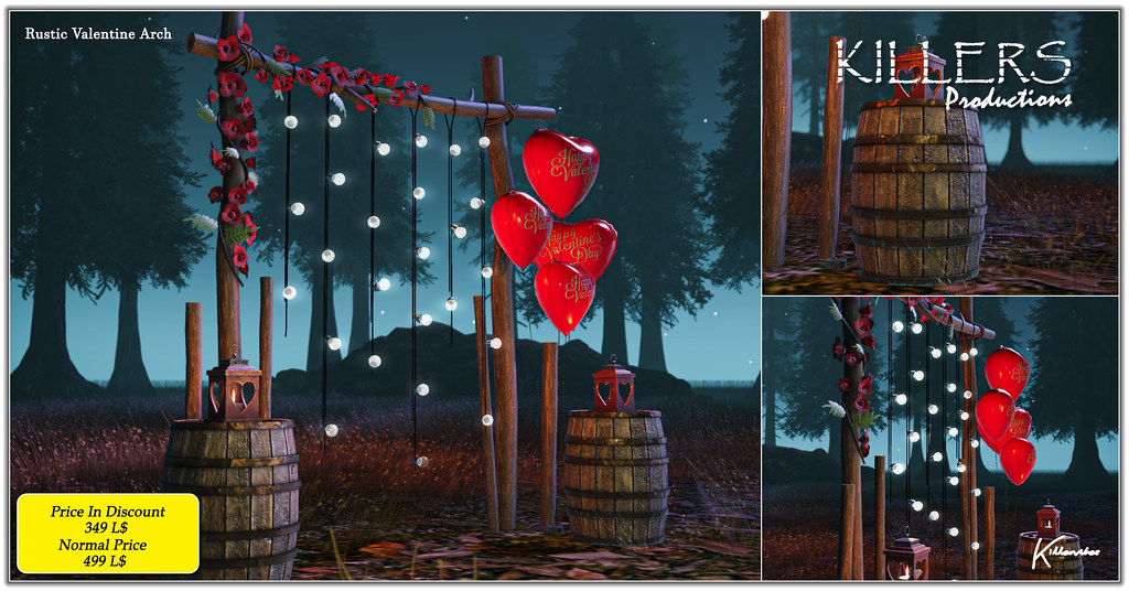 "Killer's" Rustic Valentine Arch On Discount @ Access Event Starts from 12th Feb