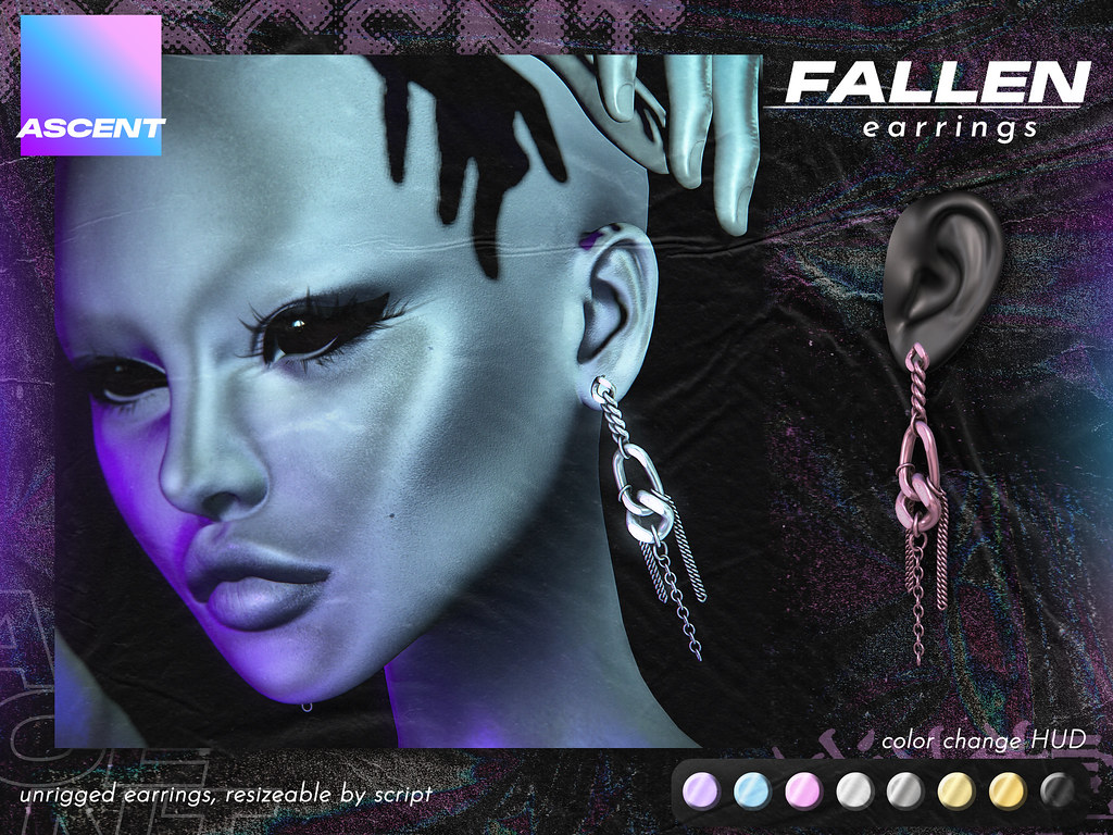 👽 fallen unrigged earrings 👽