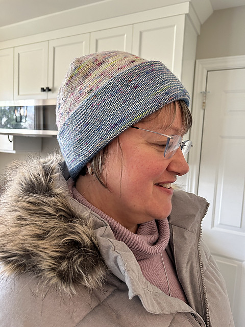 Marilyn (@mariwana64) finished her Musselburgh by Ysolda Teague using Hedgehog Fibres Sock.