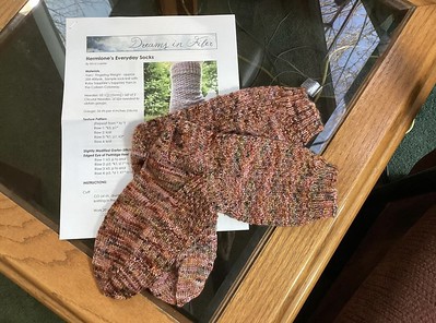 Debbie (debsnubs) said that she had to it socks in awhile until she knit this pair of Hermione’s Everyday Socks by Erica Lueder.