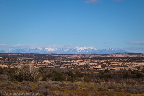 The La Sal Mountains between Cove Canyon and the fence along the Waterhole Flat Road, Glen Canyon National Recreation Area en route to the Maze District of Canyonlands National Park, Utah