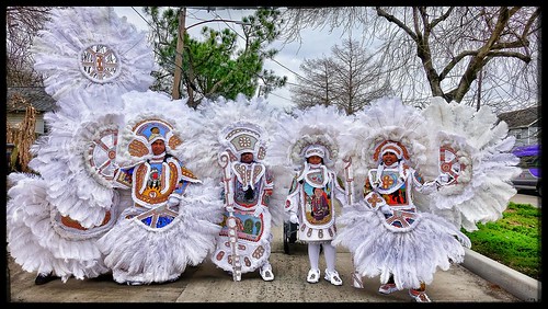 Comanche Hunters on Mardi Gras Day - February 13, 2024. Photo by MJ Mastrogiovanni.